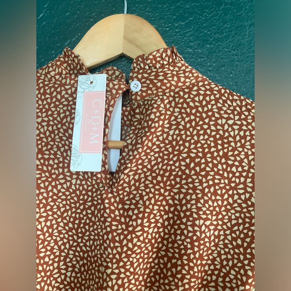 Elegant Brown Long Sleeve Dress C+D+M NWT. SIZE S - Picture 7 of 14